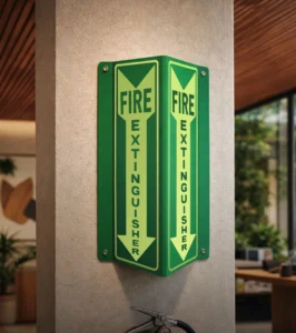 Acrylic Two-Way Fire Emergency Sign
